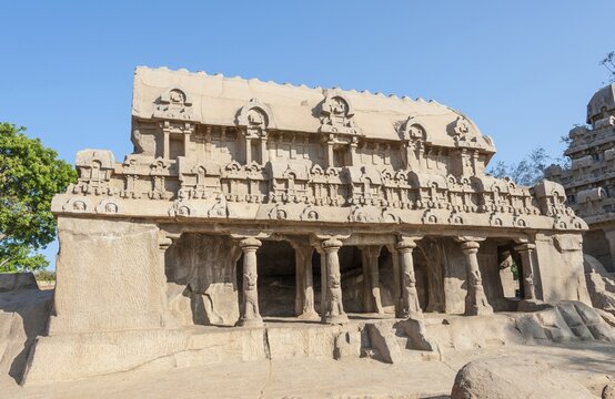 Temple, Pancha Rathas, Mahabalipuram, Tamil Nadu, Kanchipuram, India