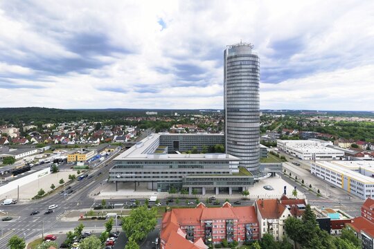 Building complex, Business Tower Nuremberg, BTN, height 135m, N&uuml;rnberger Versicherung, Ostendstr. 100, district Tullnau, Nuremberg, Middle Franconia, Franconia, Bavaria, Germany