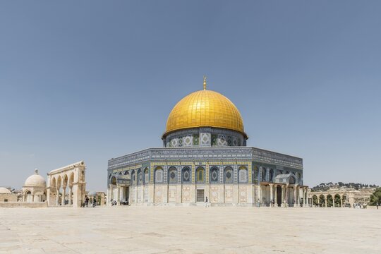 Place in front of the Dome of the Rock, also Qubbat As-sachra, Kipat Hasela, Temple Mount, Old Town, Jerusalem, Israel