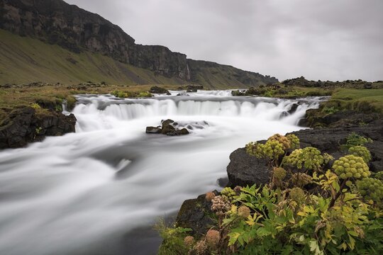 Long time exposure river Foss&aacute;lar, near Kirkjub&aelig;jarklaustur, Iceland