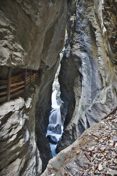 Climbing trail, Liechtensteinklamm (Liechtenstein Gorge), St. Johann im Pongau, Salzburg, Austria, Europe