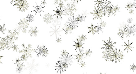Elegant winter design with falling snowflakes. Perfect for seasonal greetings and winter themed proj © vegefox.com