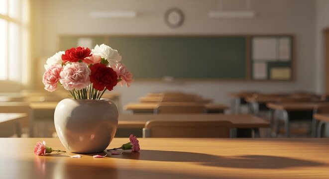 Carnations in an Empty Classroom: Teacher Appreciation