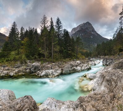 River Koritnica, Soca Valley, Julian Alps, Bovec, Triglav National Park, Slovenia