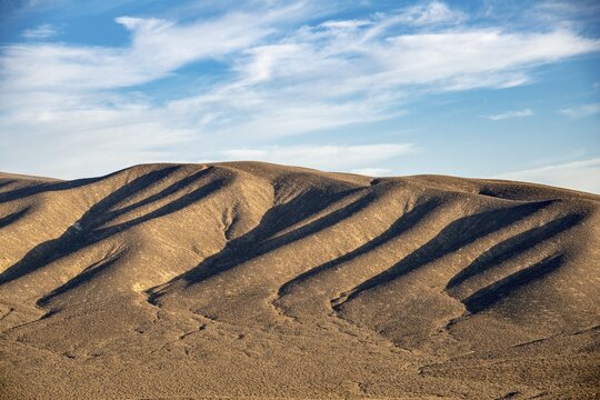 Bare mountains, petrified dunes, Death Valley, Death Valley National Park, California, USA