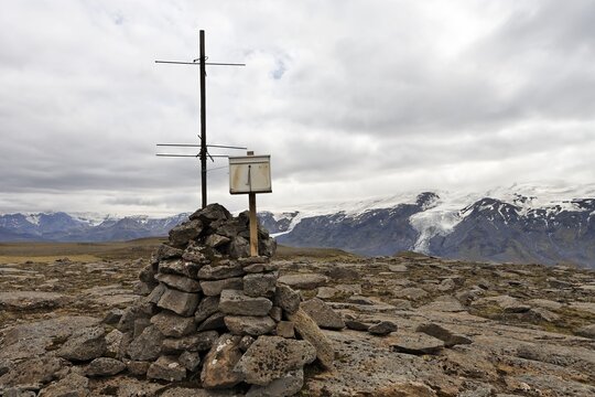 Peak of Mt. &THORN;&oacute;r&oacute;lfsfell, Flj&oacute;tsdalur, Iceland, Atlantic Ocean
