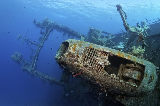 Chimney, Superstructure, Shipwreck, Wreck, Cedar Pride, Red Sea, Aqaba, Kingdom of Jordan
