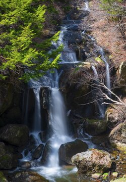 Ryūzu Falls, Waterfall, River Yu, Nikkō National Park, Nikkō, Prefecture of Tochigi, Japan