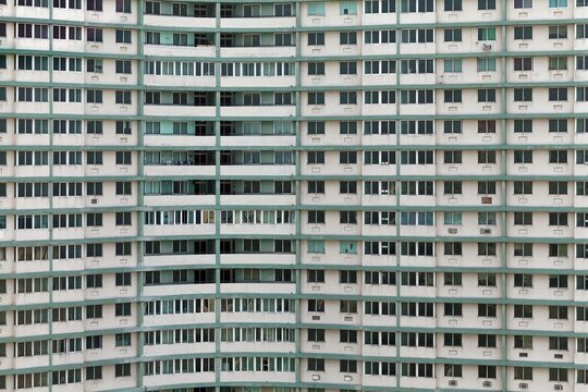 Apartment building, high-rise, prefabricated building, capital Havana, Havana province, Greater Antilles, Caribbean, Cuba
