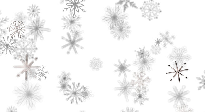 Abstract snowflake pattern for winter holiday season and christmas. Isolated on white background wit