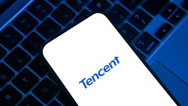 Tencent logo displayed on a smartphone screen &ndash; Delhi, India &ndash; June 04, 2025