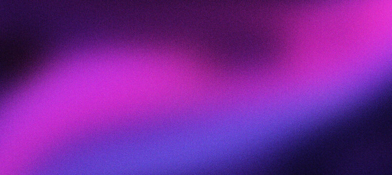Vibrant purple and pink gradient background with grainy texture. Abstract neon light blur with soft magenta waves. Modern dark violet aesthetic wallpaper for digital marketing and web design.
