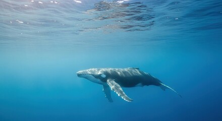 Fototapeta premium whale in the sea