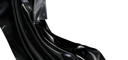 Textured carbon fiber abstract background with glossy surface and light reflections, perfect for mod