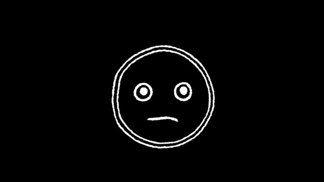 The Weight of Woe: A simple, stark sketch of a face, eyes wide with a quiet sorrow, conveying the depth of melancholy with an understated artistry.