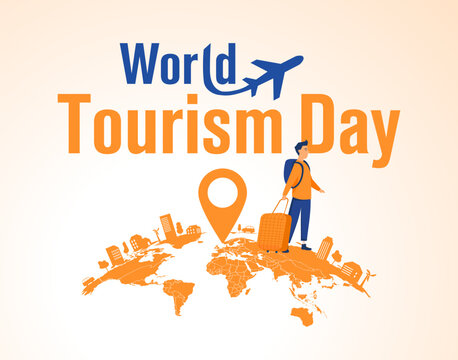 World Tourism Day. Creative design for social media banners and posters, the concept of travel.