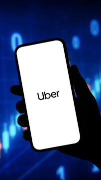 Uber logo displayed on a smartphone screen &ndash; Delhi, India &ndash; June 04, 2025