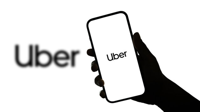 Uber logo displayed on a smartphone screen &ndash; Delhi, India &ndash; June 04, 2025