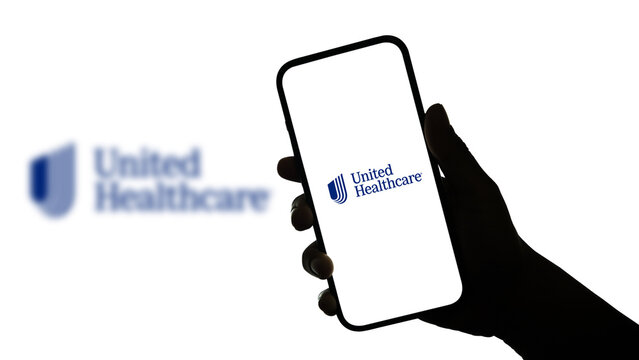 UnitedHealthcare logo displayed on a smartphone screen &ndash; Delhi, India &ndash; June 04, 2025