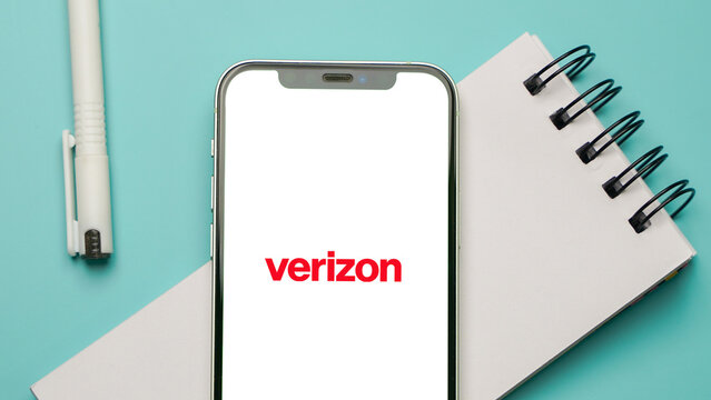 Verizon logo displayed on a smartphone screen &ndash; Delhi, India &ndash; June 04, 2025