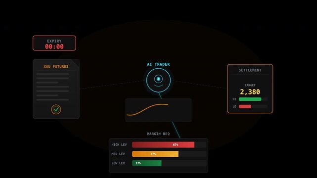 Futuristic user interface ideal for technology concepts, data visualization projects, scifi designs, digital presentations, and software development inspirations.