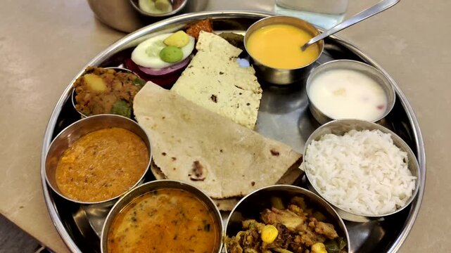 Traditional Indian Thali Meal