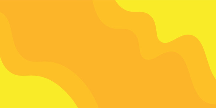 Vibrant Yellow and Orange Abstract Wave Background with Minimalist Fluid Design