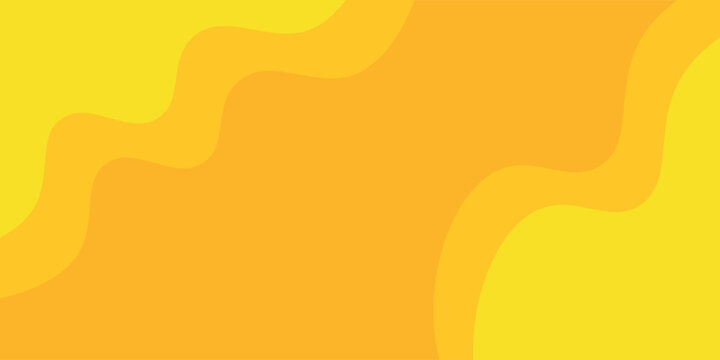 Vibrant Yellow and Orange Abstract Wave Background with Minimalist Fluid Design