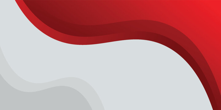Elegant Red and White Abstract Wave Background for Professional Corporate Design