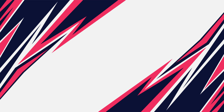 Modern Sports Racing Background with Sharp Dynamic Geometric Shapes