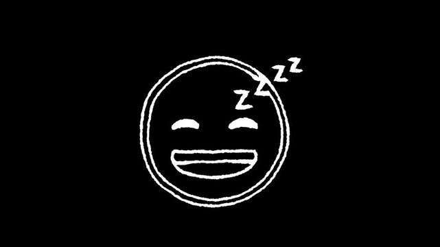 Sleeping Emoji: An emotive illustration depicts a sleeping emoji, radiating tranquility and relaxation, perfect for conveying drowsiness or peaceful rest.