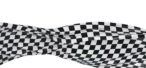 Obraz premium Dynamic image of a waving checkered flag, perfect for racing, speed, victory, and competition concepts. Ideal for sports