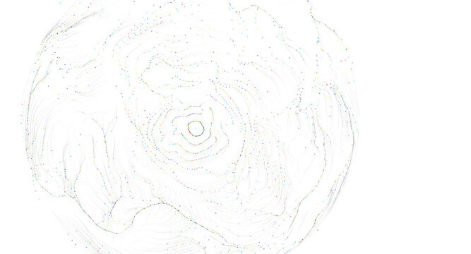Artistic depiction of swirling lines, creating a mesmerizing pattern in abstract form wit