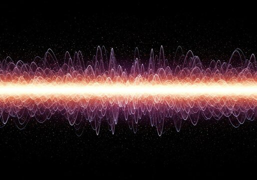 Dynamic visualization of subatomic reality, illustrating wave particle duality and fundamental physics in an energetic flow of light, illustration, function, physics
