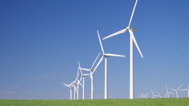Windmill park for sustainable electric power generation in Spain