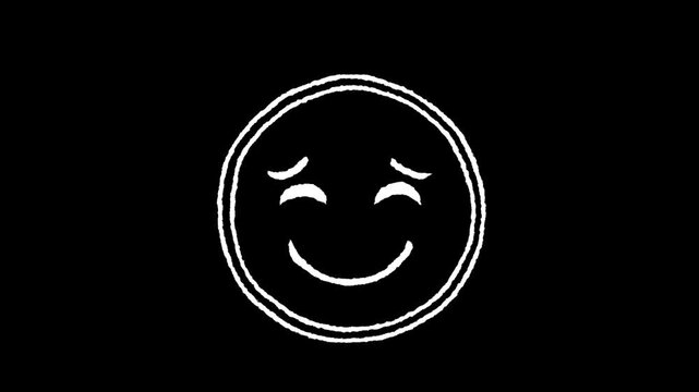 Emoticon of Contentment: A simple yet profound expression of happiness, illustrated as a smiling face that conveys warmth and positivity.