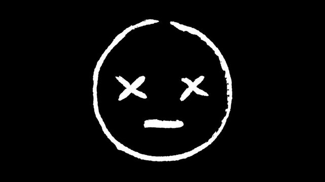Expressionless Emblem: A stark, emotive emblem presents a minimalist depiction of a blank, emotionless face, conveying a sense of emotional void in a stark, black backdrop. 