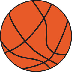 Orange Basketball Vector Graphic © Emerald