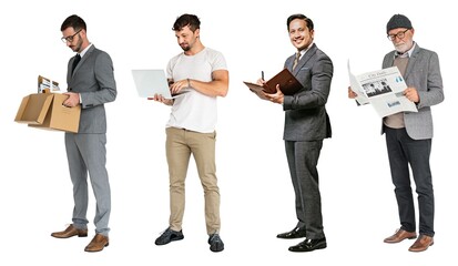 Obraz premium Diverse professionals in various roles element set