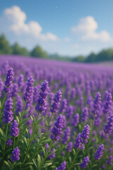 Obraz premium Lavender Gardens in Hokkaido