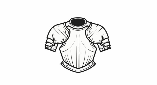 Stylized medieval chest plate armor with layered shoulder pauldrons