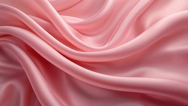 Luxurious Pink Silk Fabric with Elegant Drapes and Soft Folds, a symbol of elegance and sophistication