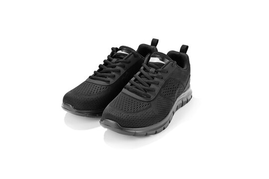 A pair of sneakers created with focus stacking technique for better sharpness of entire image   