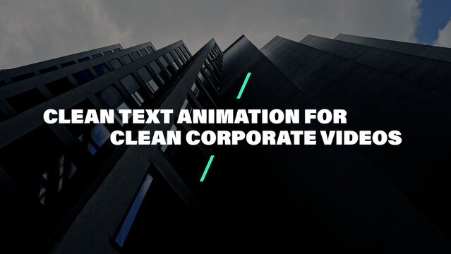 Clean Text Animation for Corporate Videos