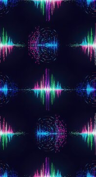 Repeating abstract pattern illustrating isolation, digital feedback, and the concept of an informational echo chamber, feedback, communication, conformity