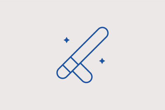 Police baton icon for law enforcement tools and public order security. Tactical Vector Illustration for security guard training manuals and police equipment catalogs.