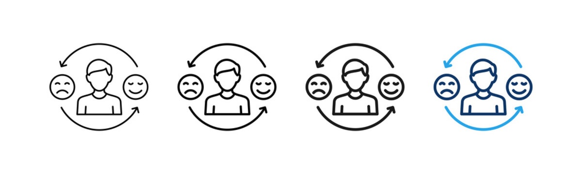 Behavior Change Different Set Vector Icon