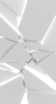 Abstract background featuring many pieces of bright white fragments creating a discontinuous and broken visual pattern, disjointed, broken, empty