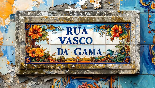 Ornate street sign tiles