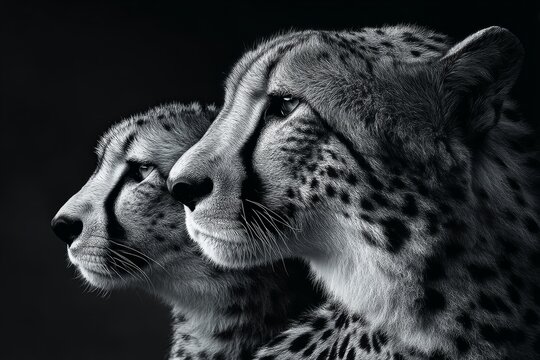 Portrait of a cheetah with its mate
